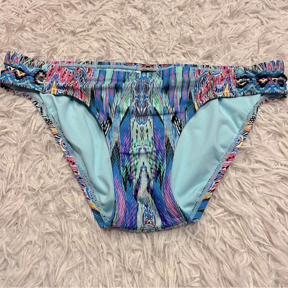 Laundry by Shelli Segal Multi Color Abstract Print Bikini Bottom Size S - Picture 1 of 7